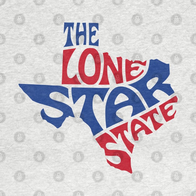 Texas Shape Lone Star State Red Blue by Long-N-Short-Shop